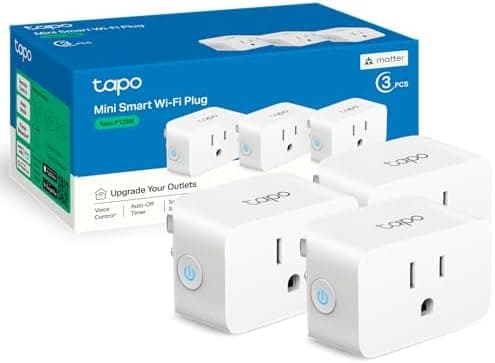 TP-Link Tapo Matter Supported Smart Plug Mini, Compact Design, 15A/1800W Max, Super Easy Setup, Works with Apple Home, Alexa &…