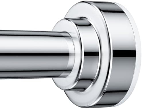 TEECK Shower Curtain Rod, 32-80 inch Adjustable Spring Tension Curtain Rod, Never Rust Anti-Slip Shower…