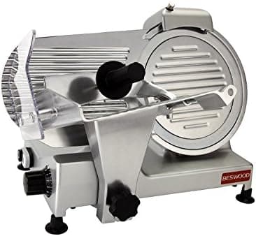BESWOOD 10" Electric Deli Meat Slicer, Cheese Food Slicer with Premium Chromium-plated Steel Blade, for…