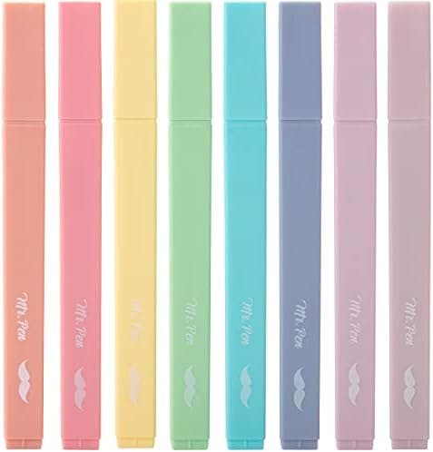 Mr. Pen- Aesthetic Highlighters No Bleed, 8 Pack, Candy Colors, Chisel Tip, Cute Highlighters Assorted Colors…