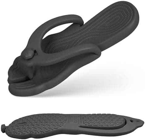 Rosoz Flip Flops for Women Men Foldable Travel Slippers Lightweight Shower Shoes Non-Slip Quick-Dry Bathroom…