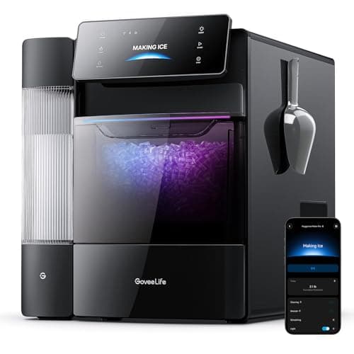 GoveeLife Smart Nugget Ice Maker Pro, 60lbs Daily, 6-Minute First Ice, 40dB Ultra-Quiet with AI NoiseGuard…