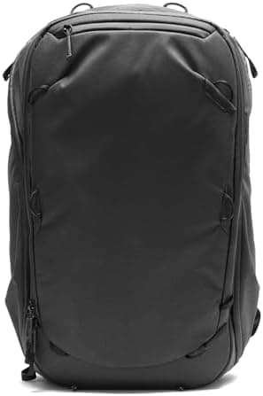Peak Design Travel Backpack 45L, Black, Expandable 35-45L Design, Rear and Top Access, Weatherproof Shell…