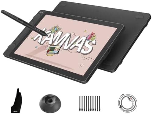 HUION Kamvas 13 (Gen 3) Drawing Tablet with Screen, 13.3-inch Full-Laminated Art Tablet with Anti-Sparkle…