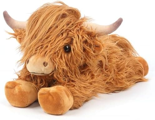 Highland Cow Stuffed Animals, Microwavable Stuffed Animals Heating Pad for Cramps, Pain Stress Relief…