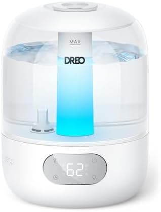 DREO Humidifiers for Bedroom, 3L Top Fill 30H & 26dB Quiet Runtime for Large Room, Cool Mist Ultrasonic…