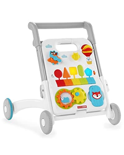 Skip Hop Baby Walker 4-in-1 Sit to Stand Convertible Light Up Walker with 40+ Activities Explore & More Age…