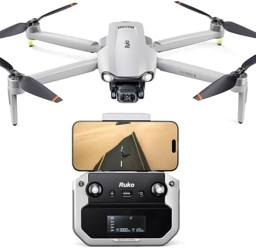 Ruko F11PRO 2 Drone with 6K Camera for Adults, 3-Axis Gimbal Stabilizer, 2 Batteries for 70-Min Flight Time…