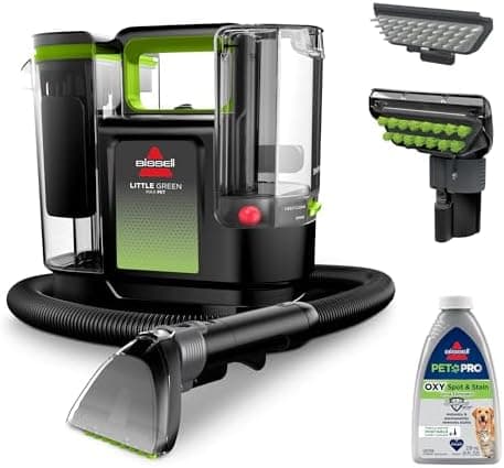 Bissell Little Green® Max Pet SmartMix Portable Carpet and Upholstery Deep Cleaner, Car/Auto Detailer, with SmartMix Technology…