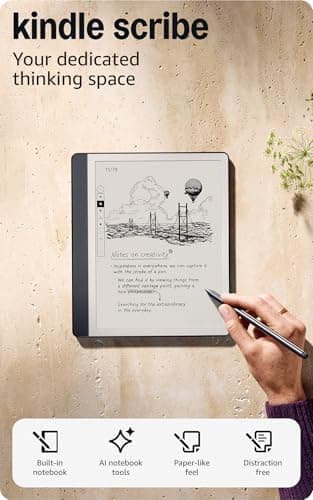 Amazon Kindle Scribe (64GB) - Your notes, documents and books, all in one place. With built-in AI notebook…