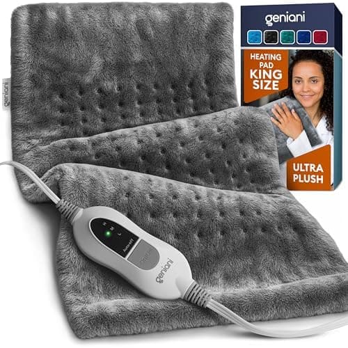GENIANI Electric Heating Pad for Back Pain & Cramps Relief, Electric Throw, Self Care Gifts for Women, Heating Pad for Neck &…