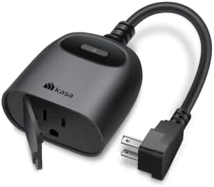 Kasa Outdoor Smart Plug, Smart Home Wi-Fi Outlet Timer, Max Load 15A/1875W, IP64 Weather Resistance…