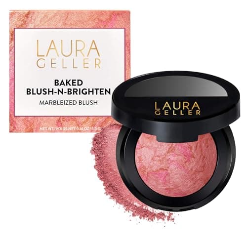 LAURA GELLER NEW YORK Baked Blush-n-Brighten for Mature Skin - 01 Pink Buttercream- Powder Blush Won't Settle…