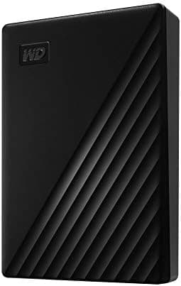 WD 4TB My Passport, Portable External Hard Drive, Black, backup software with defense against ransomware, and…