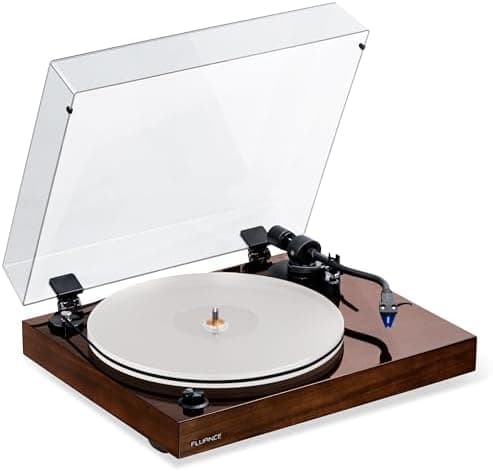 Fluance RT85 Turntable with Ortofon Cartridge, Acrylic Platter, Speed Control, and Vibration Isolation…