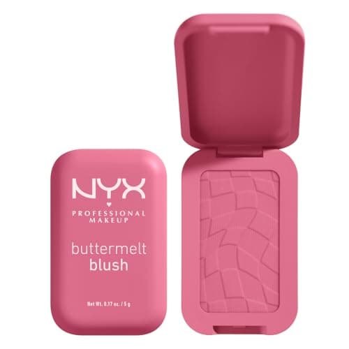 NYX PROFESSIONAL MAKEUP Buttermelt Powder Blush, Fade and Transfer-Resistant Blush, Up to 12HR Make Up Wear…