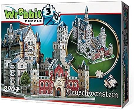 Wrebbit3D Neuschwanstein Castle 3D Puzzle | 890 Jigsaw Puzzle Pieces | Germany Iconic Landmark and…