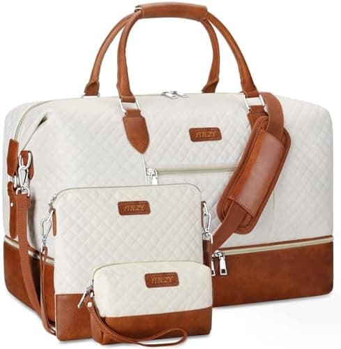 ITIEZY Weekender Overnight Bag for Women - Large Travel Duffel Bag with Shoe Compartment, Gym Duffel Bag…