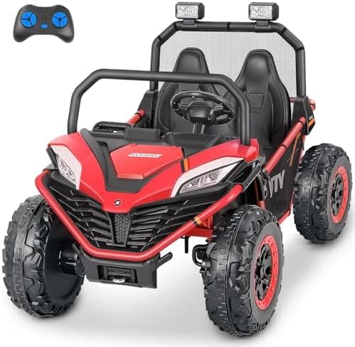 ELEMARA 24V Ride on Car for Kids, 2 Seater XL 20" Seat Ride on Toy, 10AH 4WD Battery Powered 4.5MPH Electric…