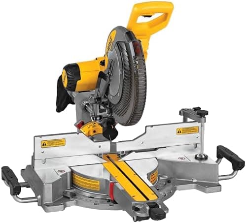 DEWALT Miter Saw, 12 Inch Double Bevel Sliding Compound Miter Saw, Includes Blade Wrench and Clamp, Increased Crosscut Capacity…