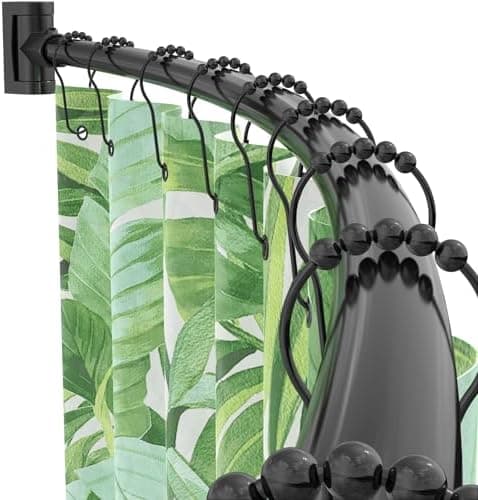 Curved Shower Curtain Rod For Bathroom 38-72 Inches, Adjustable Length, Curved Shower Rod, 0.9MM thickness…