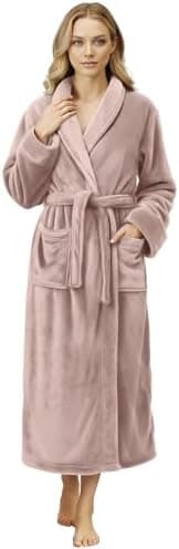 NY Threads Premium Womens Robe, Plush Fleece Long Bath Robe for Women, Fluffy Soft Women's Bathrobe OEKO-TEX…