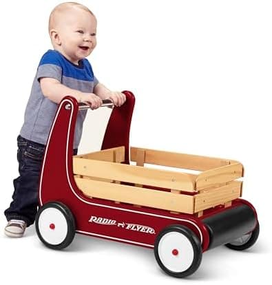 Radio Flyer Classic Walker Wagon, Red, for Kids 1-4 Years Old, Resistance Clickers to Control Speed, Baby…