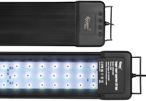 hygger 60W Smart Aquarium Light, Bluetooth LED Light with App Control, Full Spectrum Fish Tank Light with…