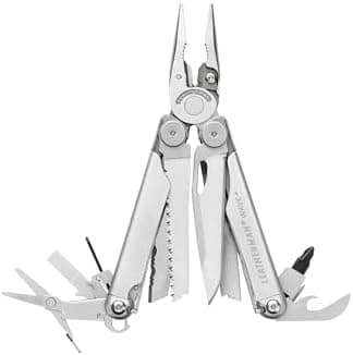 Leatherman Wave+, 18-in-1 Full-Size, Versatile Multi-tool for DIY, Home, Garden, Outdoors or Everyday Carry (EDC), Stainless Steel