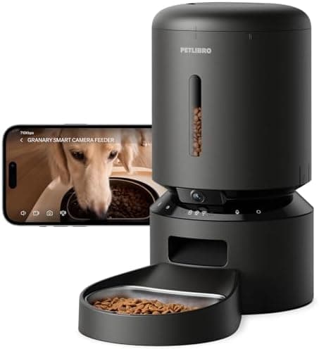 PETLIBRO Automatic Cat Feeder with Camera, 1080P HD Video with Night Vision, 5G WiFi Pet Feeder with 2-Way Audio, Low Food &…