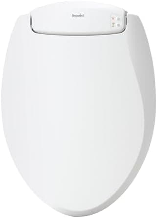 Brondell L60-EW LumaWarm Heated Nightlight Elongated Toilet Seat, White