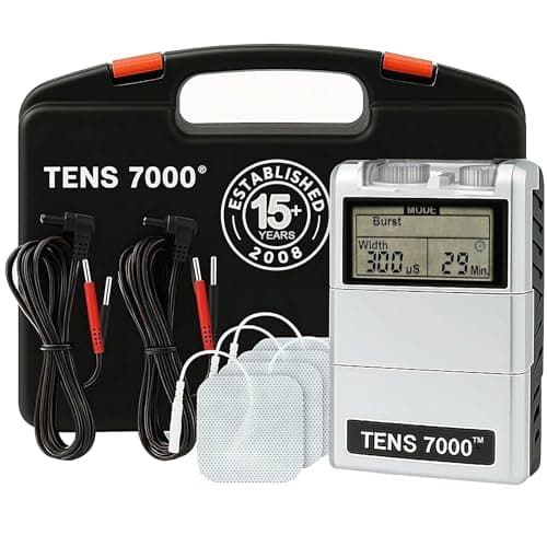 TENS 7000 Digital TENS Unit with Accessories - Muscle Stimulator Machine for Back Pain Relief, Sciatica…
