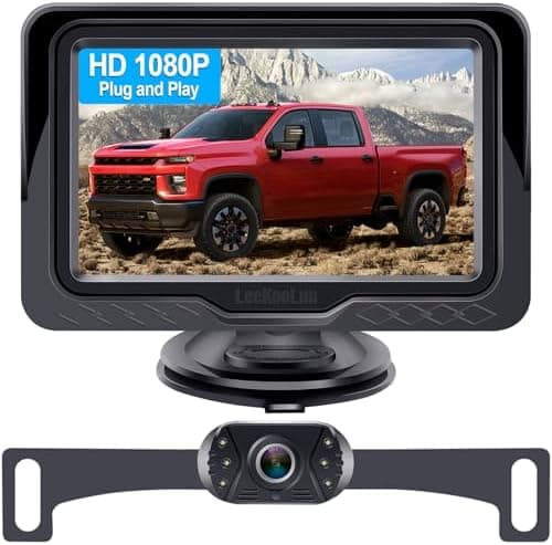 HD 1080P Backup Camera Plug & Play: Easy to Install in 15 Minutes Starlight Night Vision for Backing Up…
