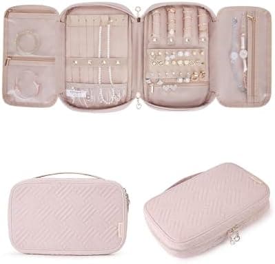 BAGSMART BAGSMART Jewelry Organizer Case Large Travel Jewelry Storage Bag for Necklace, Earrings, Rings…