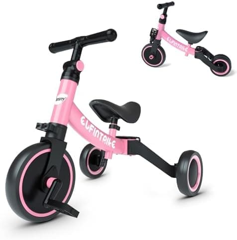 besrey 5 in 1 Toddler Bike for 1 Year to 4 Years Old Kids, Toddler Tricycle Kids Trikes Tricycle, Toys for…
