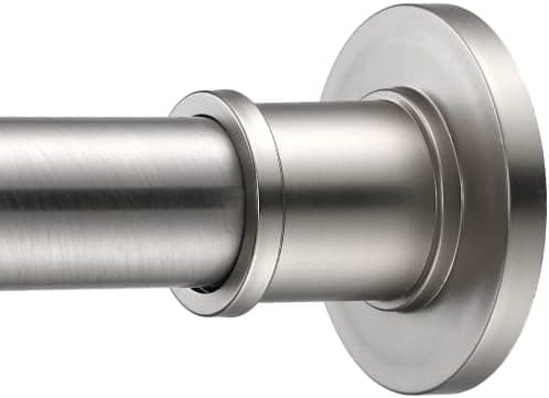 BRIOFOX Industrial Shower Curtain Rod - Rustproof Non-Slip 43-72 Inch 304 Stainless Steel Tension Curtain Rod…