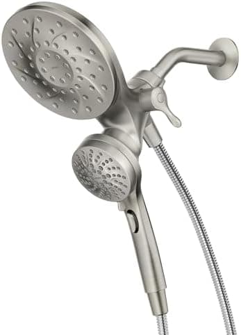 Moen Engage Magnetix 2-in-1 Combo Rain Showerhead with Detachable Handheld Shower Spray, Featuring Magnetic…