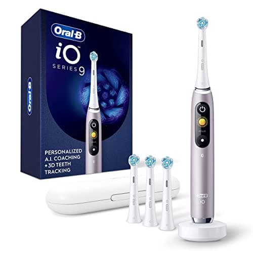 Oral-B Rechargeable Electric Toothbrush, iO9 Genius, 7 Cleaning Modes, Interactive Display, Charging Travel…