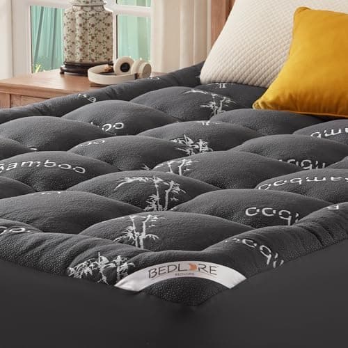BEDLORE Queen Mattress Topper Viscose Derived from Bamboo, Thick Pillow Top Mattress Pad with Stretchable Pockets for 6-18 inches…
