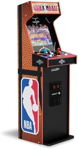ARCADE1UP NBA Jam Deluxe 2-Player Control Panel Arcade Machine, Built for Your Home, 5 Foot Tall Cabinet with…