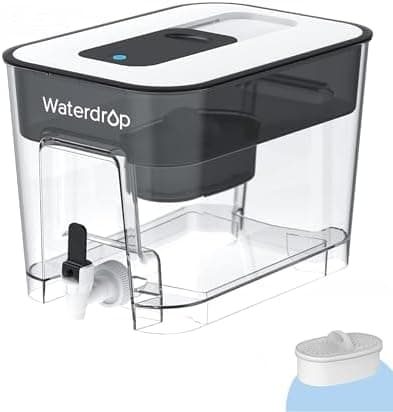 Waterdrop WFD-22L Large Water Filter Dispenser, 40-Cup Water Filter Pitcher, 200-Gallon Long-Life, Reduces…