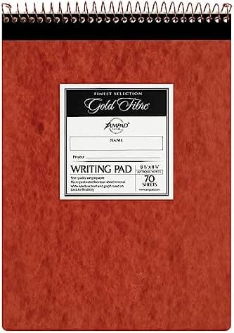 Ampad Gold Fibre Retro Pad, Wide Rule, 8-1/2 x 11-3/4, White, 70-Sheets/Pad (20-008R)