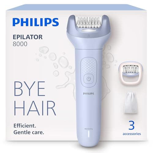 Philips Epilator Series 8000 - Cordless Wet and Dry Electric Epilator, Hair…
