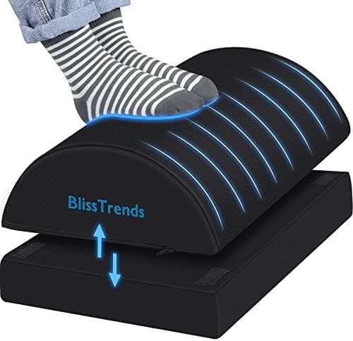 BlissTrends Foot Rest for Under Desk at Work-Versatile Foot Stool with Washable Cover-Comfortable Footrest…