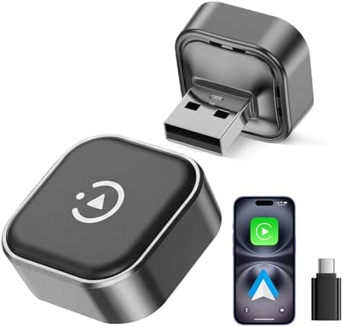 Spedal 2026 2-in-1 Wireless CarPlay & Android Auto Adapter, Ultra Mini Dongle Converts Wired to Wireless…
