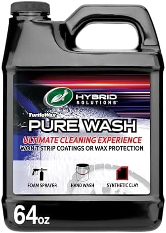 Turtle Wax Hybrid Solutions Pure Wash, pH Neutral Extreme Foaming Car Wash Soap, Bucket or Foam Cannon…