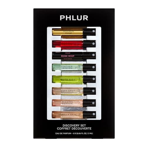 PHLUR Fragrance Discovery Set (2025) - 8pc Perfume Sample Set ft. New Releases Vanilla Skin, Rose Whip &…
