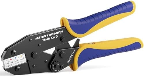 haisstronica Crimping Tool For Heat Shrink Connectors-AWG 26-10 Ratchet Wire Terminal Crimper-Ratcheting…