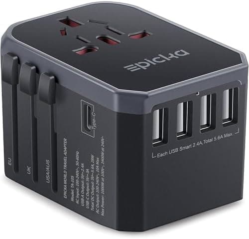 EPICKA Universal Travel Adapter, European Travel Plug Adapter (Not a Voltage Converter) - International Power…