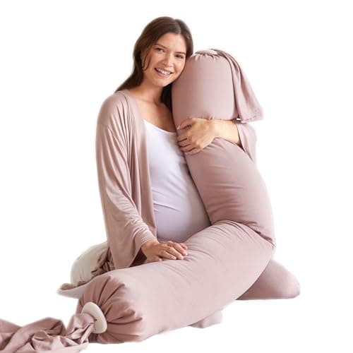 bbhugme Adjustable Pregnancy Pillow – Full Body Support for Side Sleeping - Adjustable Firmness and Shape…
